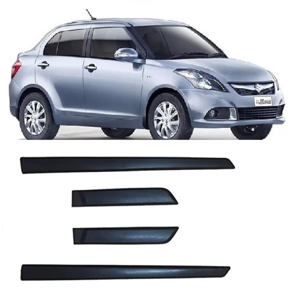 Side Door Beading Door Protector Accessories for Dzire (12-16) Black